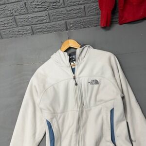 The North Face Summit Series Womens Small White Full Zip Fleece Hoodie Jacket